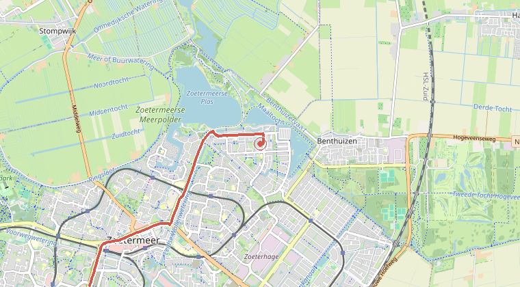 Kaart van de omgeving van de melding