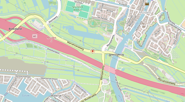 Kaart van de omgeving van de melding
