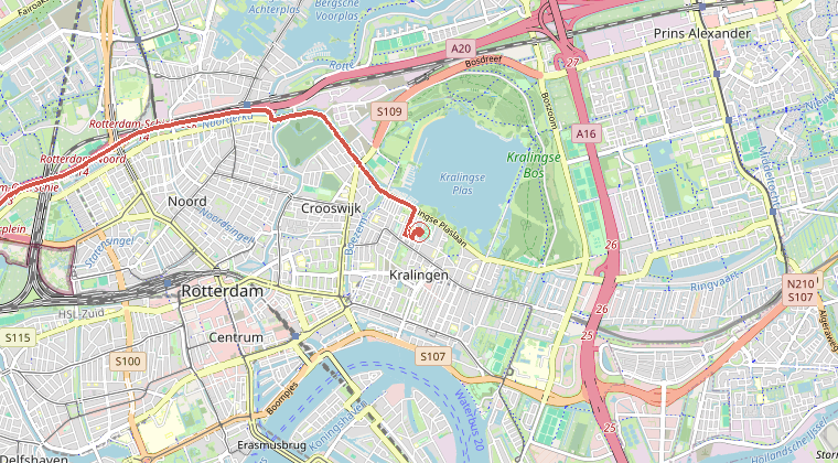 Kaart van de omgeving van de melding