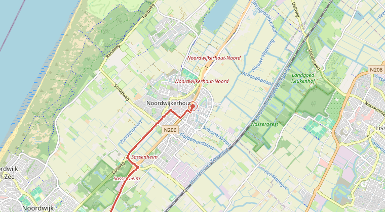 Kaart van de omgeving van de melding