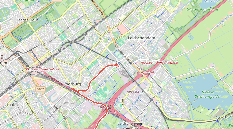 Kaart van de omgeving van de melding