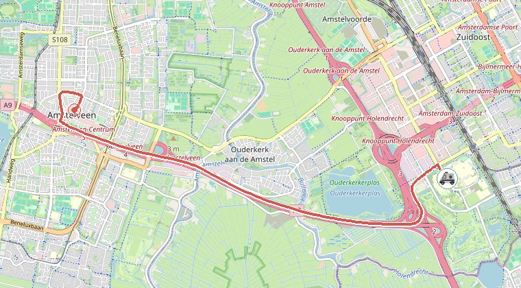 Kaart van de omgeving van de melding