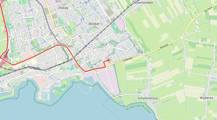 Kaart van de omgeving van de melding