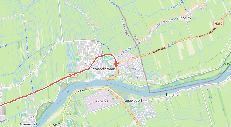 Kaart van de omgeving van de melding