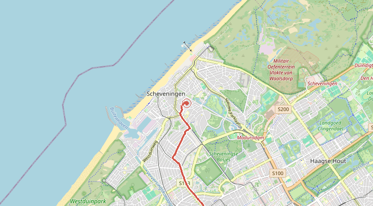 Kaart van de omgeving van de melding