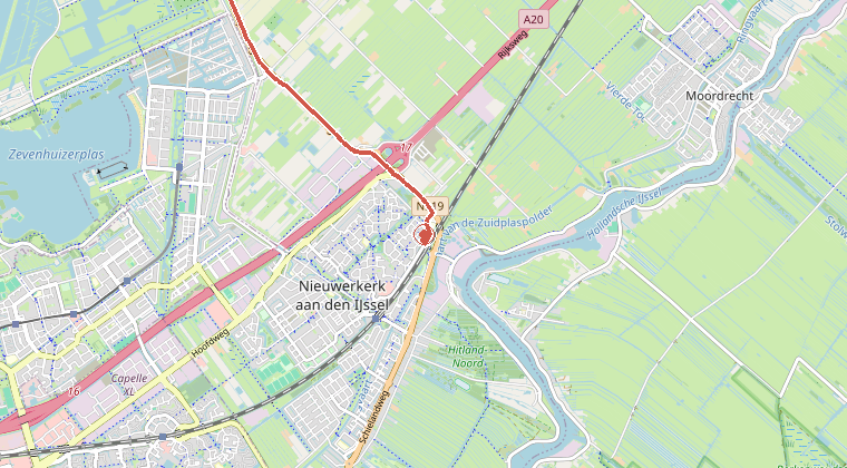 Kaart van de omgeving van de melding