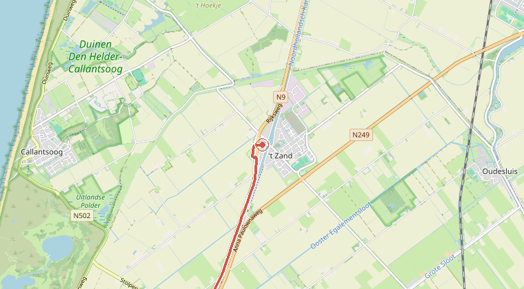 Kaart van de omgeving van de melding