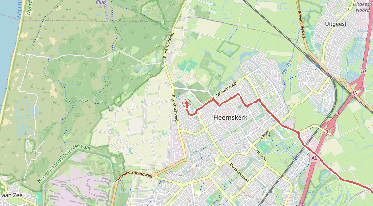 Kaart van de omgeving van de melding