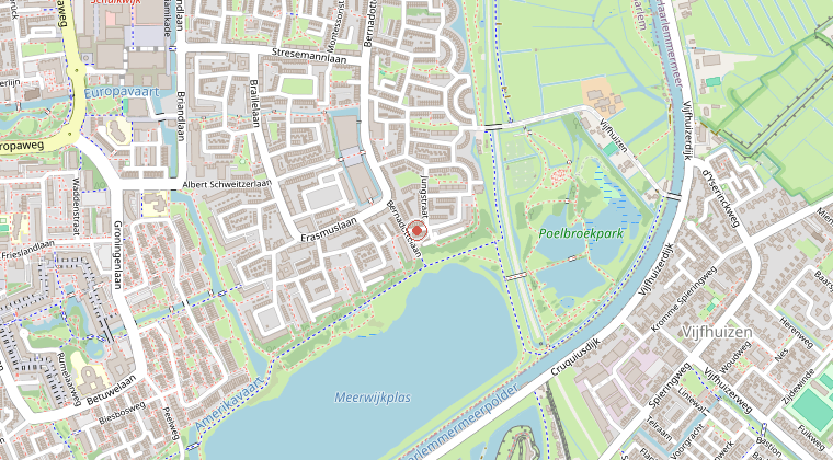 Kaart van de omgeving van de melding