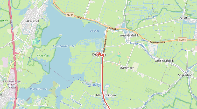 Kaart van de omgeving van de melding