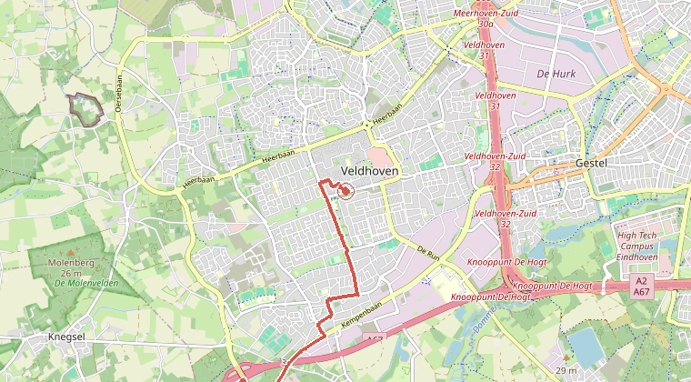 Kaart van de omgeving van de melding