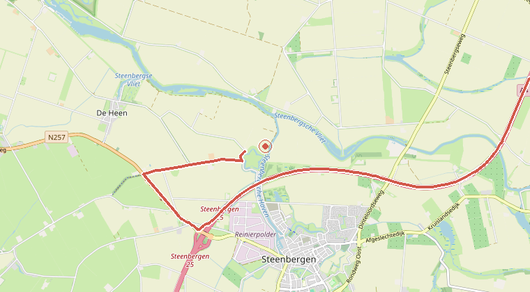Kaart van de omgeving van de melding