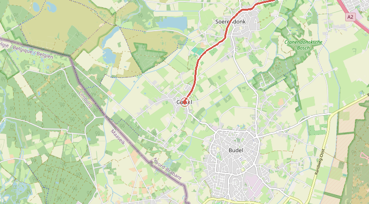 Kaart van de omgeving van de melding