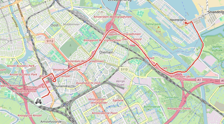 Kaart van de omgeving van de melding