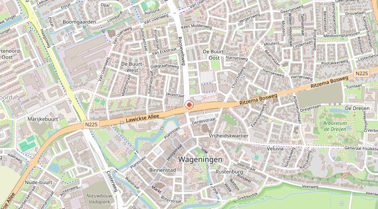 Kaart van de omgeving van de melding