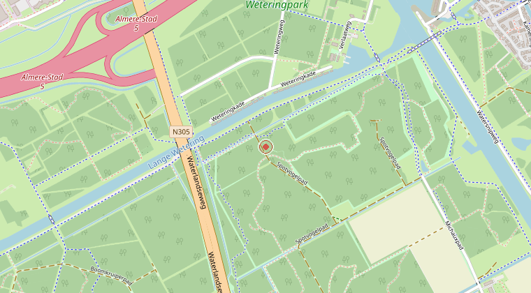 Kaart van de omgeving van de melding