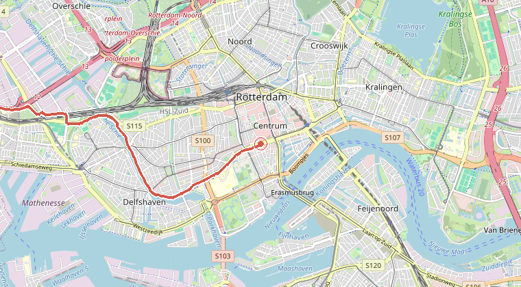 Kaart van de omgeving van de melding