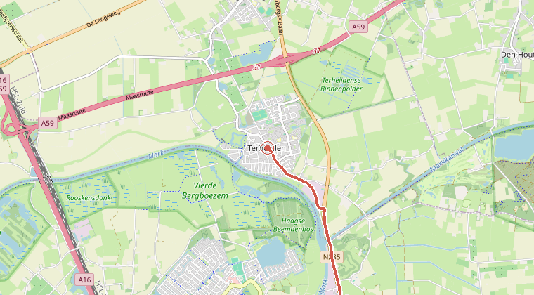 Kaart van de omgeving van de melding