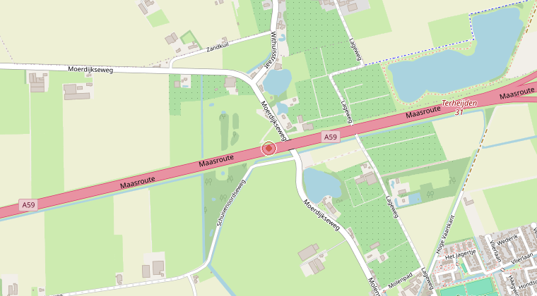 Kaart van de omgeving van de melding