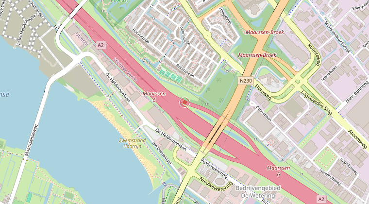 Kaart van de omgeving van de melding