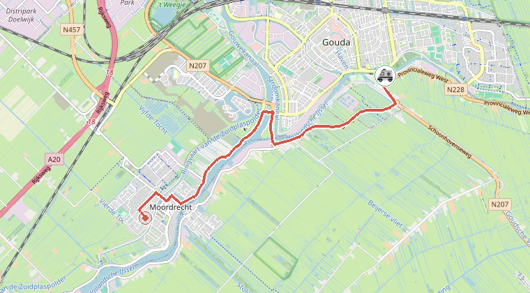 Kaart van de omgeving van de melding