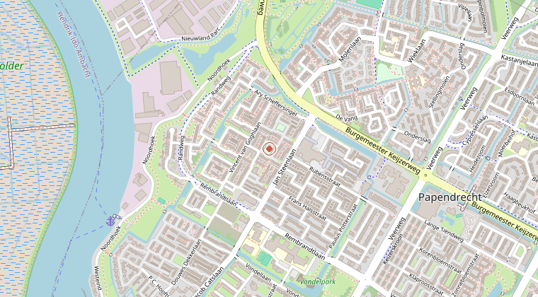 Kaart van de omgeving van de melding