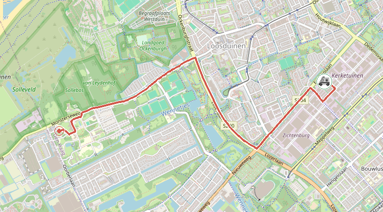 Kaart van de omgeving van de melding