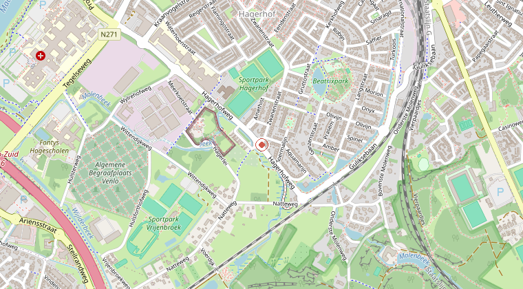 Kaart van de omgeving van de melding