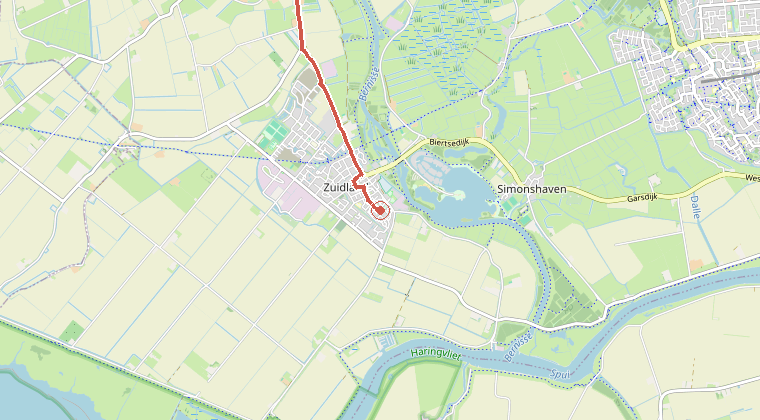 Kaart van de omgeving van de melding