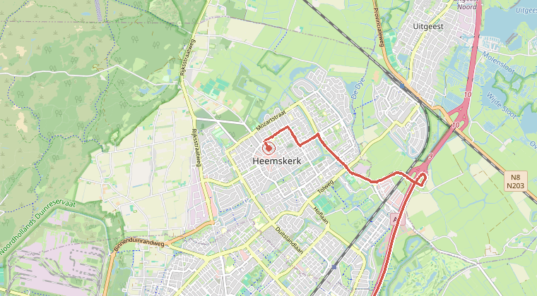 Kaart van de omgeving van de melding