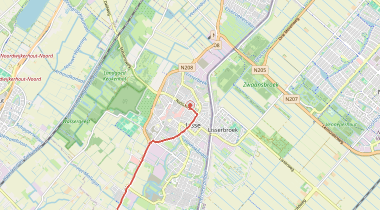 Kaart van de omgeving van de melding
