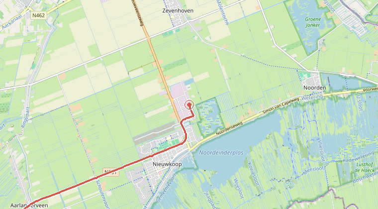 Kaart van de omgeving van de melding