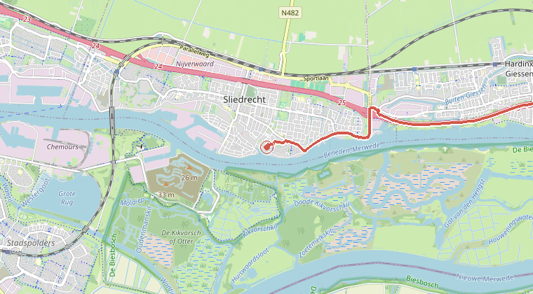 Kaart van de omgeving van de melding