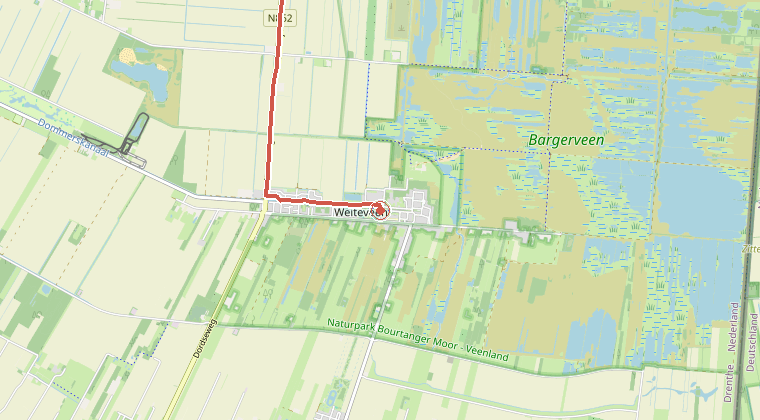 Kaart van de omgeving van de melding