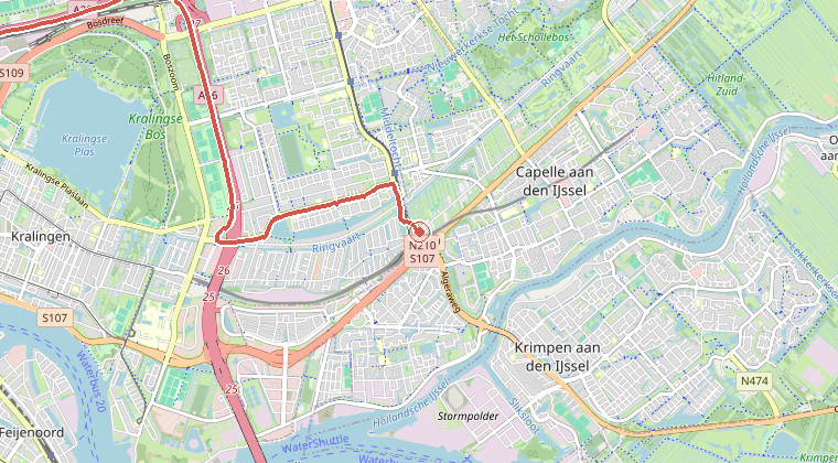 Kaart van de omgeving van de melding