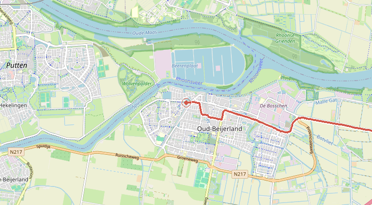 Kaart van de omgeving van de melding