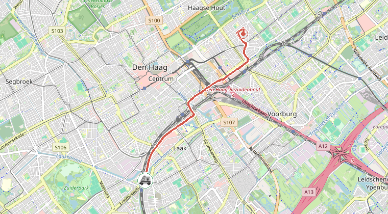 Kaart van de omgeving van de melding