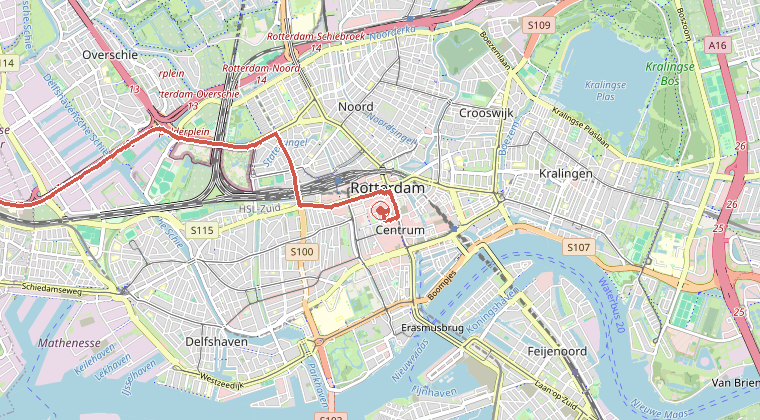 Kaart van de omgeving van de melding
