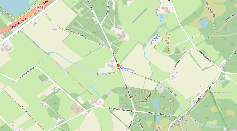 Kaart van de omgeving van de melding