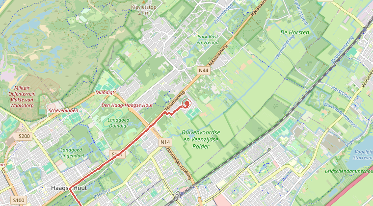 Kaart van de omgeving van de melding