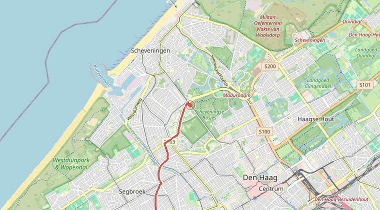 Kaart van de omgeving van de melding