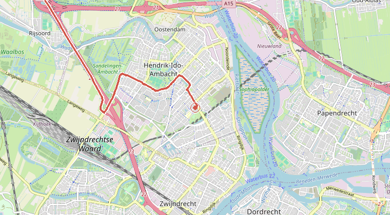 Kaart van de omgeving van de melding