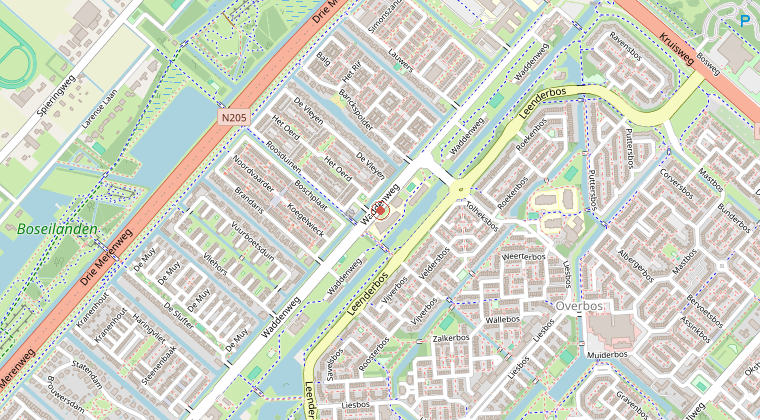 Kaart van de omgeving van de melding