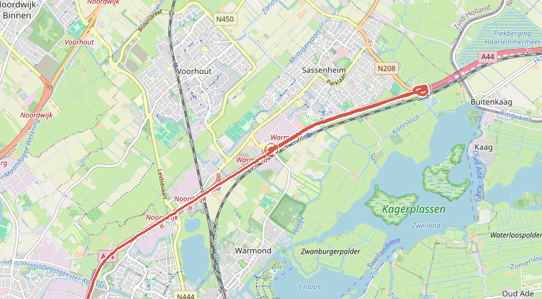 Kaart van de omgeving van de melding