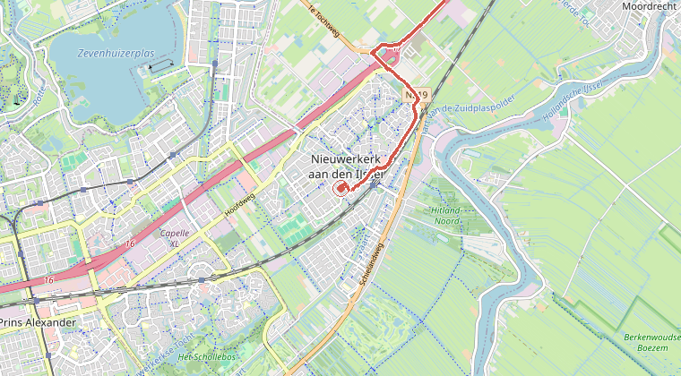 Kaart van de omgeving van de melding