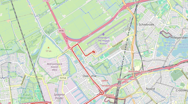 Kaart van de omgeving van de melding