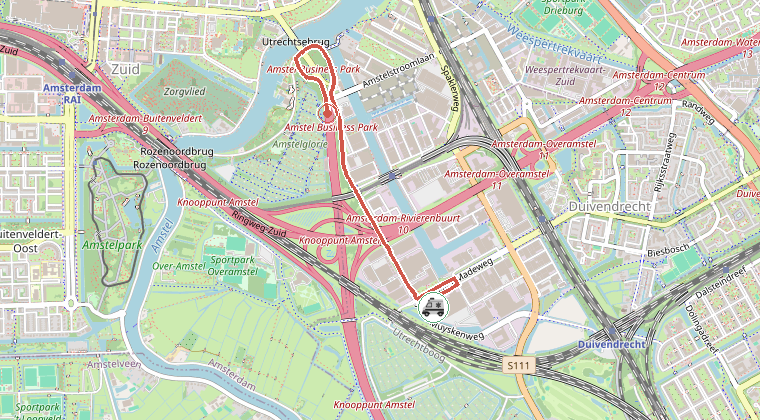 Kaart van de omgeving van de melding