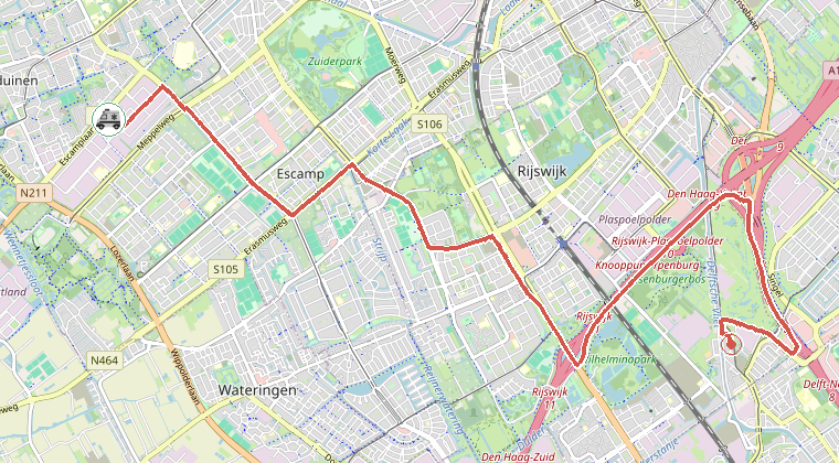 Kaart van de omgeving van de melding