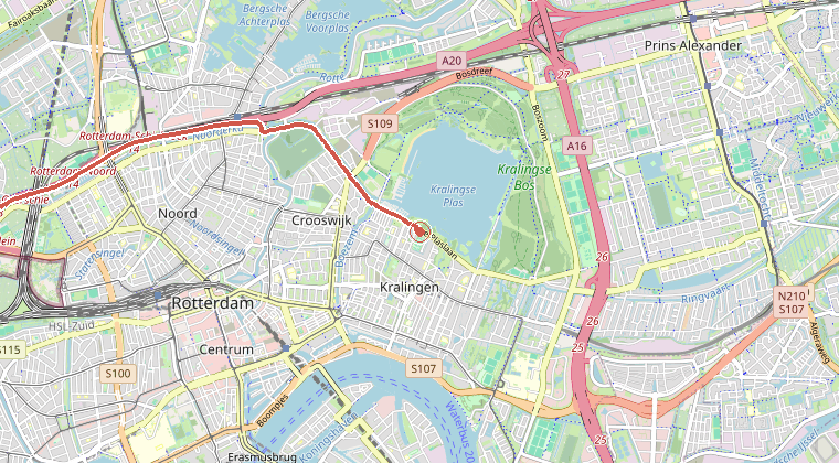 Kaart van de omgeving van de melding