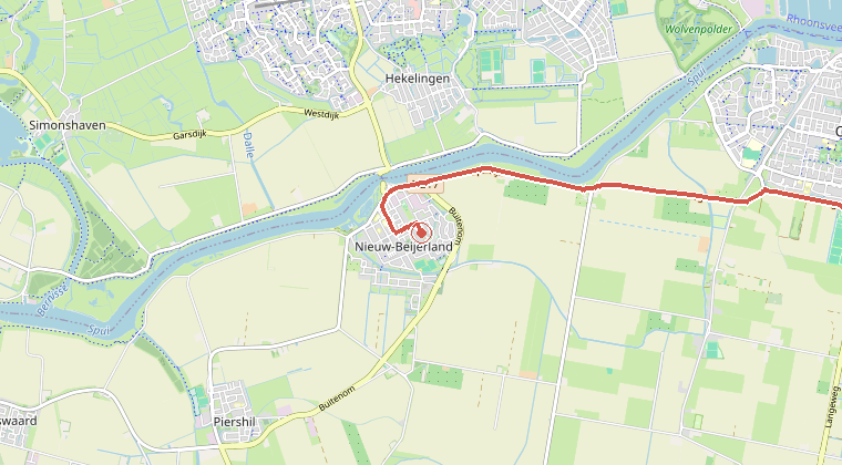 Kaart van de omgeving van de melding